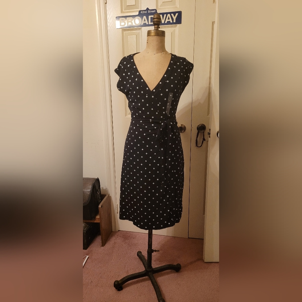 Black Dress with White Pattern